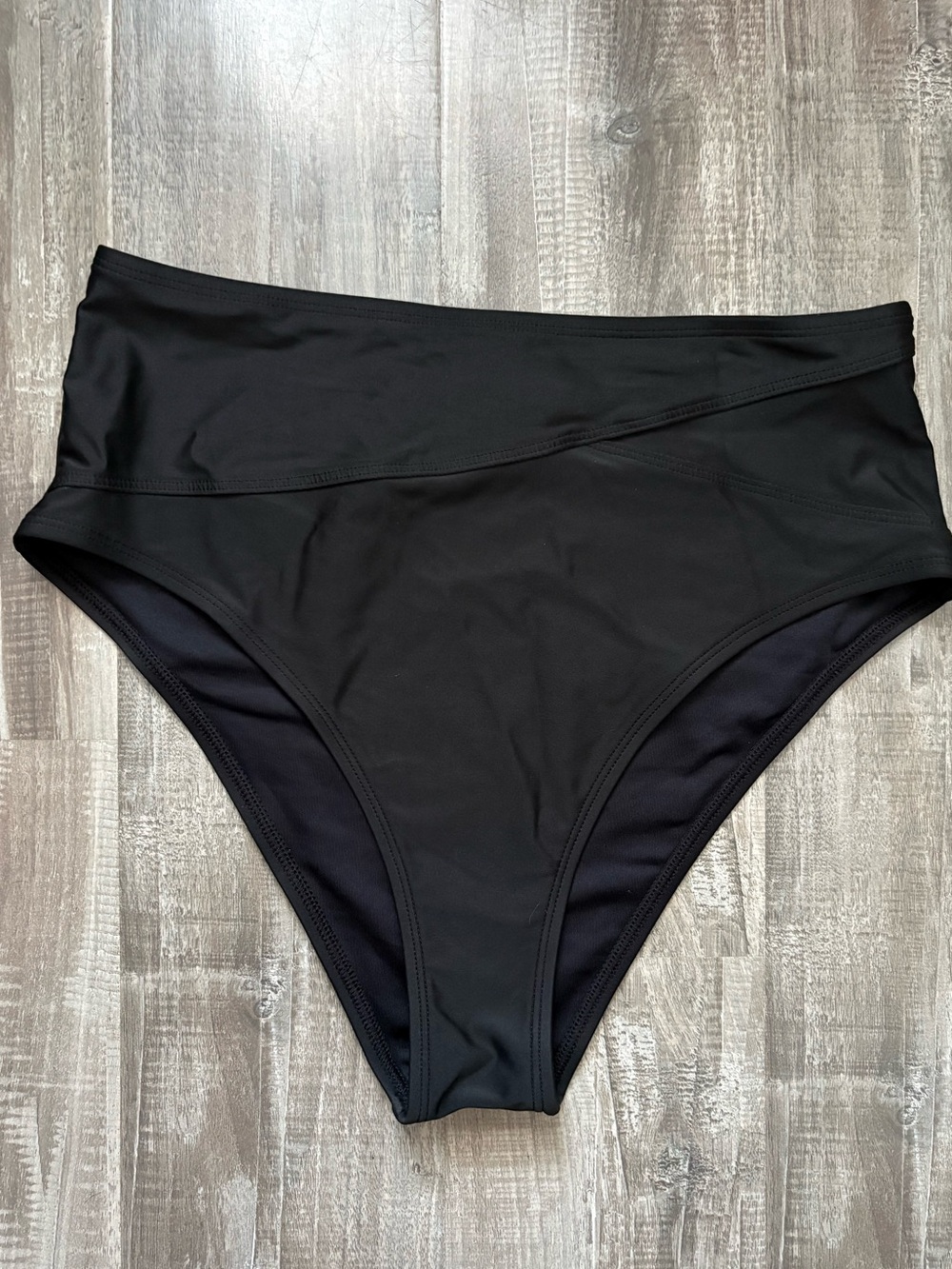 Cupshe Black High waist Cheeky Bikini Brief bottom NEW